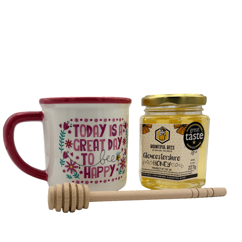 Bee Happy Honey & Mug Gift Set – Choose Your Favourites