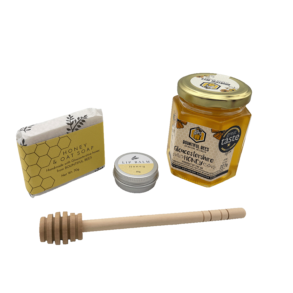 Honey Gift Set with Soap, Lip Balm & Dipper